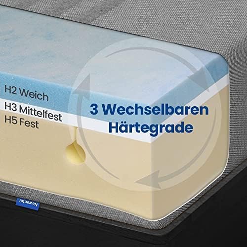 Newentor® 3in1 hardness mattress, H2 & H3 & H5, height 18 cm gel memor