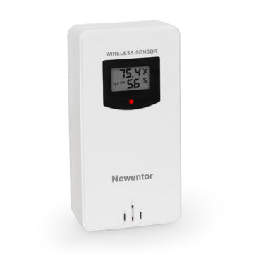  Newentor Indoor Outdoor Thermometer Wireless, Remote Temperature  Monitor Hygrometer, Outside Inside Thermometers with Comfort Indicator, 4  Inch Screen Humidity Gauge, 328ft Range for Home Patio, Black : Patio, Lawn  & Garden