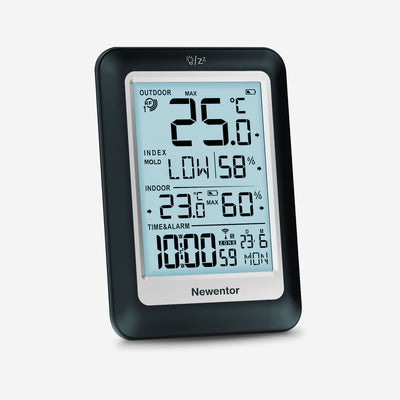 Wireless Weather Station Indoor Outdoor Weather Forecaster With Sensor  Digital Thermometer Hygrometer Monitor With Alarm Clock Moon Phase  Adjustablt B