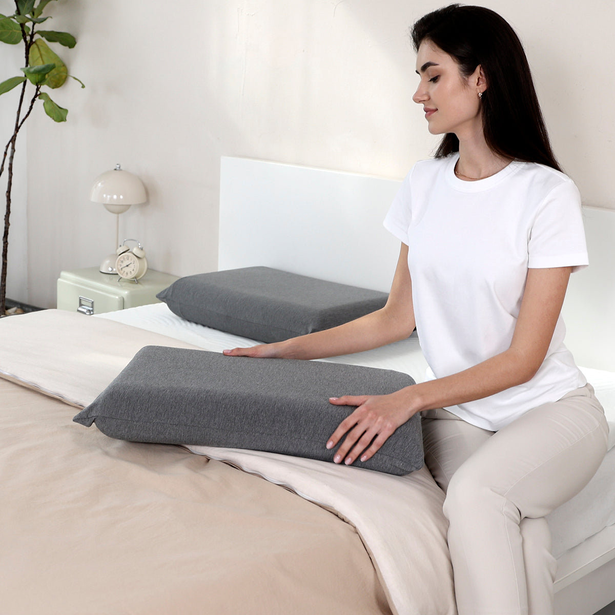 Lumbar Pillows And Lumbar Pillows, Orthopedic Sleeping Pillows, Lumbar  Support Bed Pillows, With Memory Foam, Universal Pillows Compatible With  Home S
